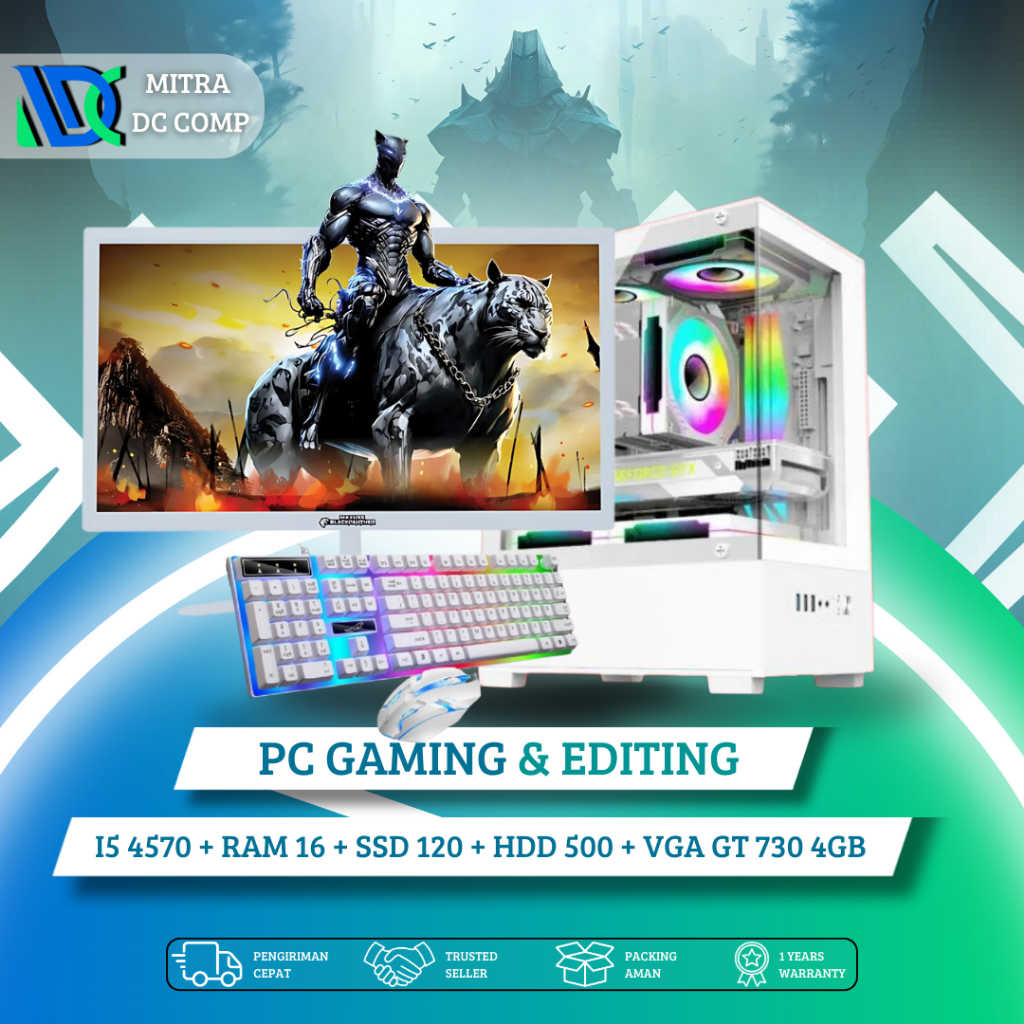 Jual PC Rakitan Gaming, Editing, Admin Fullwhite, Intel core i5 4570 GT ...