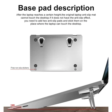 Stand Laptop Metal Foldable Anti Slip H5 Notebook Laptops Mount Holder Alumunium