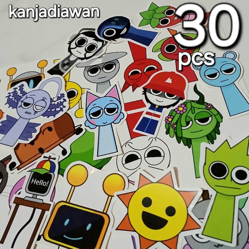 Jual Sprunki Incredibox Stiker Sprunki 30pcs Sticker Sprunki | Shopee ...