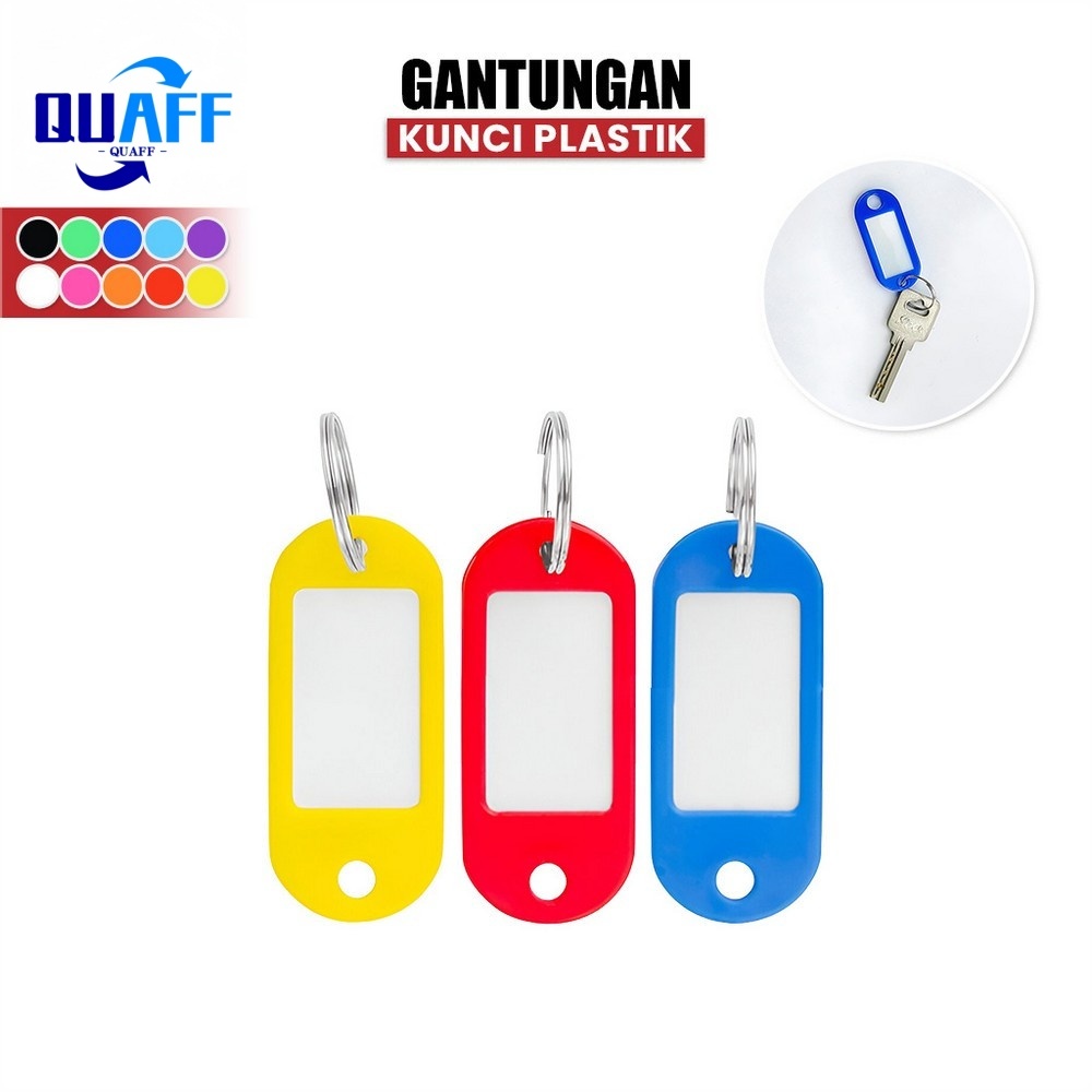 Jual Gantungan Kunci Label Nama Keychain Ring Name Tag Plastik Rumah ...