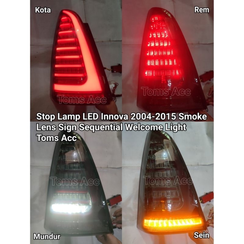 Jual Stop Lamp LED Innova 2004 2015 Smoke Lens Welcome Light Sign ...