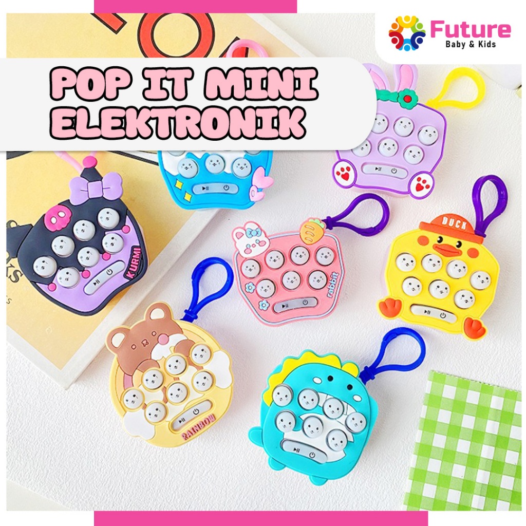 POP IT ELEKTRONIK MINI Mainan Edukasi Anak Squishy Viral Push Bubble Game Pop It Nyala Musik Light LED Fidget Pop It Elektrik Quick