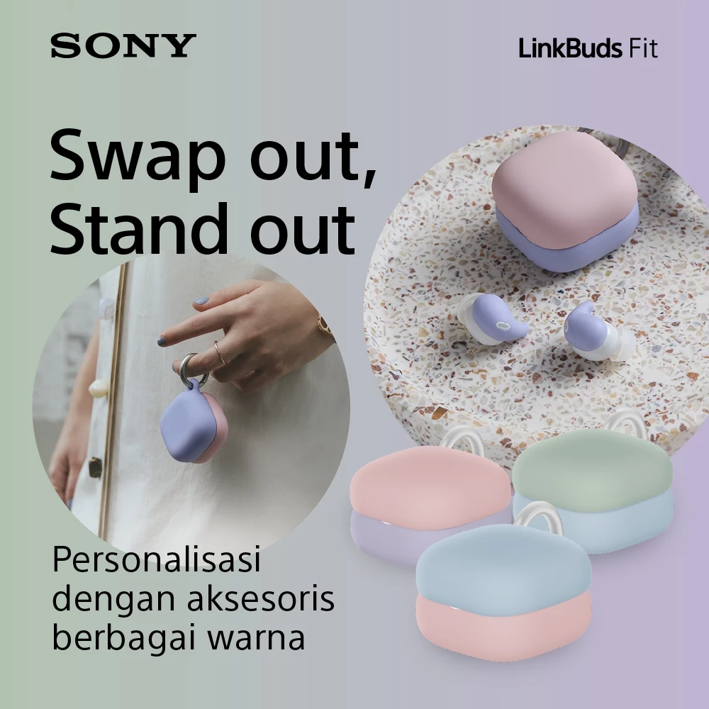 SONY LinkBuds Fit Truly Wireless Noise Cancelling Earbuds with Bluetooth 5.3, Adaptive Sound, 24 Hours Battery, IPX4