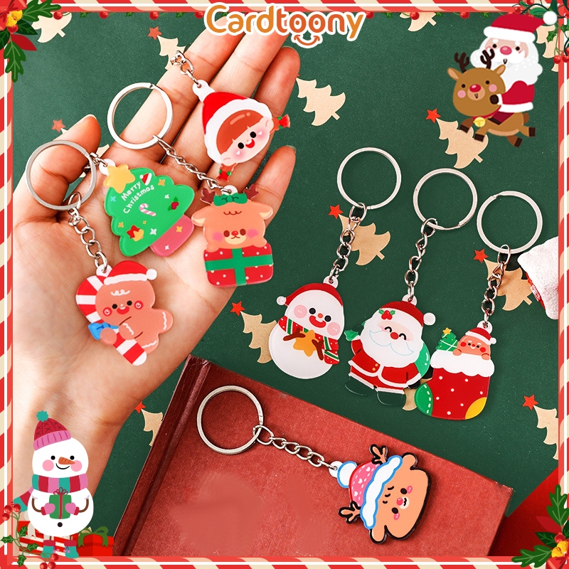 Jual Gantungan Kunci Akrilik Natal Keychain Christmas Acrylic Santa ...
