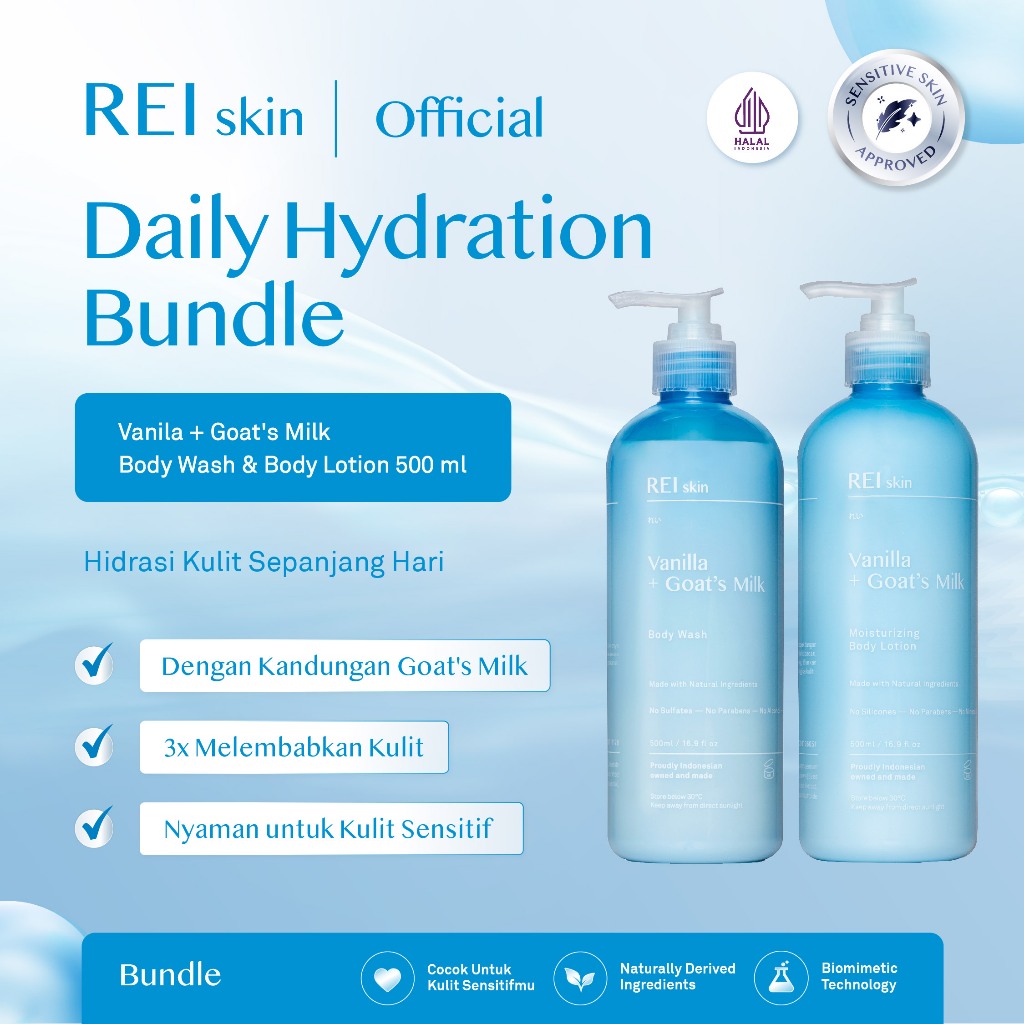 Jual 500 ml REI Skin Daily Hydration Bundle [kulit kering, kulit ...