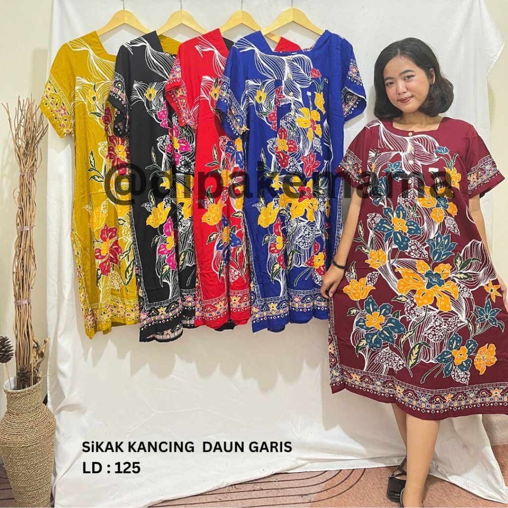 Jual DASTER DIPAKEMAMA SIKAK KANCING MOTIF DAUN GARIS LD MAKSIMAL 125 ...