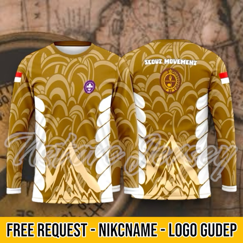 Jual Jersey Kaos Pramuka Indonesia Scout Movement Kaos Lengan Panjang ...