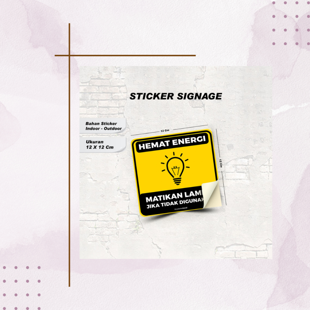 Jual RD - STIKER PERINGATAN MURAH BAHAN VINLY / STIKER PERINGATAN ...