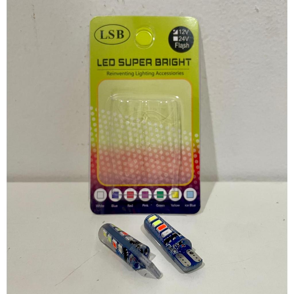 Jual 1 Set Lampu LED Senja T10 8 LED Flash 4 Warna DC 24 Volt 12 Volt ...
