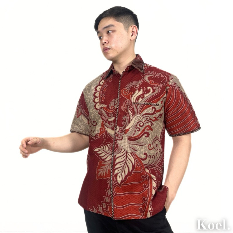 Jual Koel Premium Batik Smock Bordir Cakra Merah Terakota Lengan Pendek ...