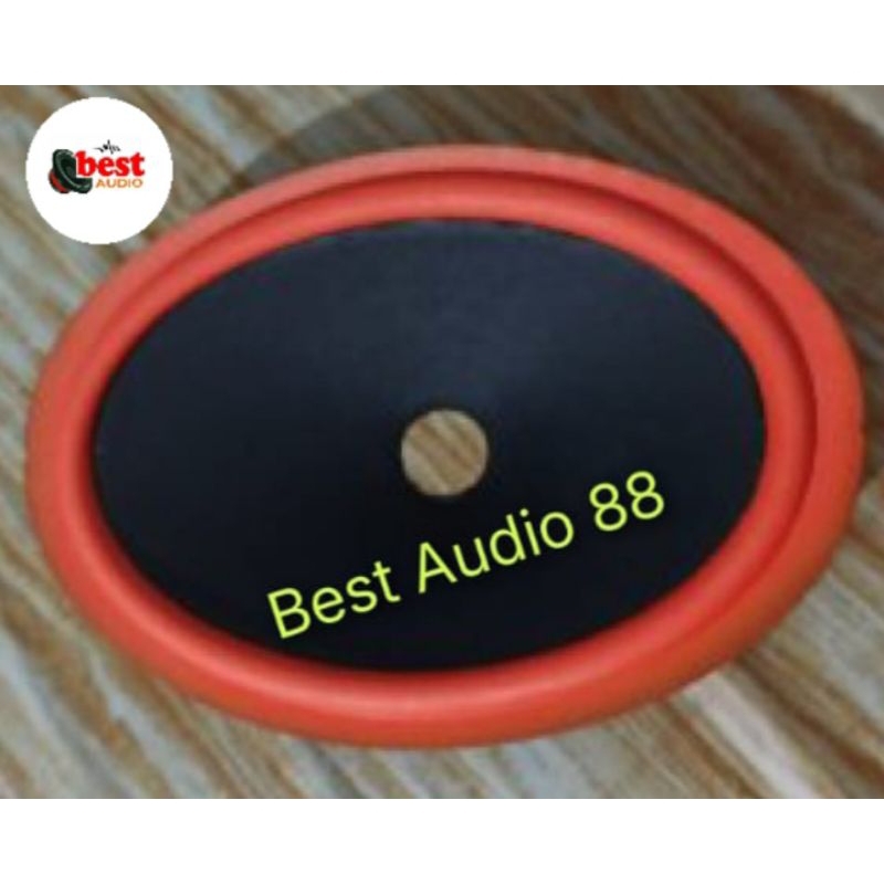 Jual Daun kertas speaker oval woofer spon merah voice 25.5mm tinggi 4 ...