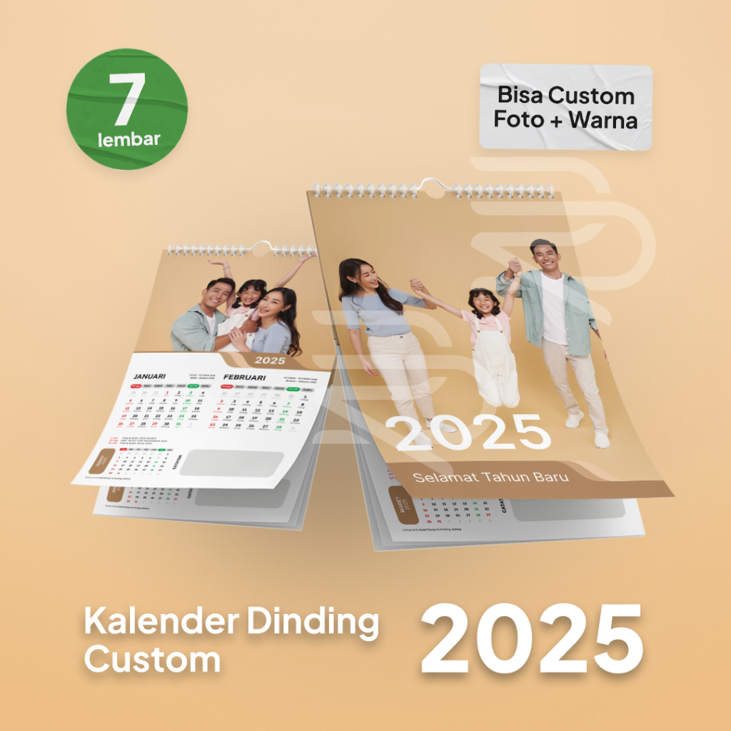 Jual Kalender 2025 Dinding Custom 7 Lembar - Kalender Dinding 2025 ...