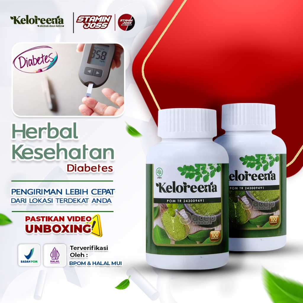 Obat Diabetes Kencing Manis Gula Darah Tinggi Diabetes Tipe 1 2 3 4 5 Penurun Gula Darah Tinggi Hipertensi Diabetes Kering Dan Basah Kolesterol Keloreena Ekstrak Daun Kelor
