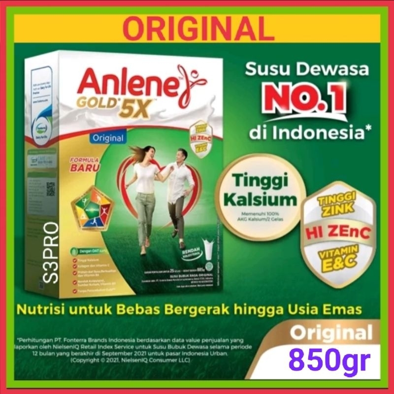 Jual Anlene Gold 5X Original 850 gram dulu Anlene Gold Plus | Shopee ...
