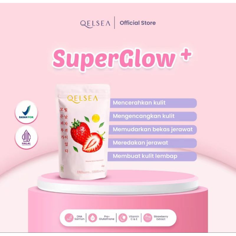 Jual QBAST SUPER GLOW COLLAGEN DRINK QELSEA COLLAGEN 60g | Shopee Indonesia
