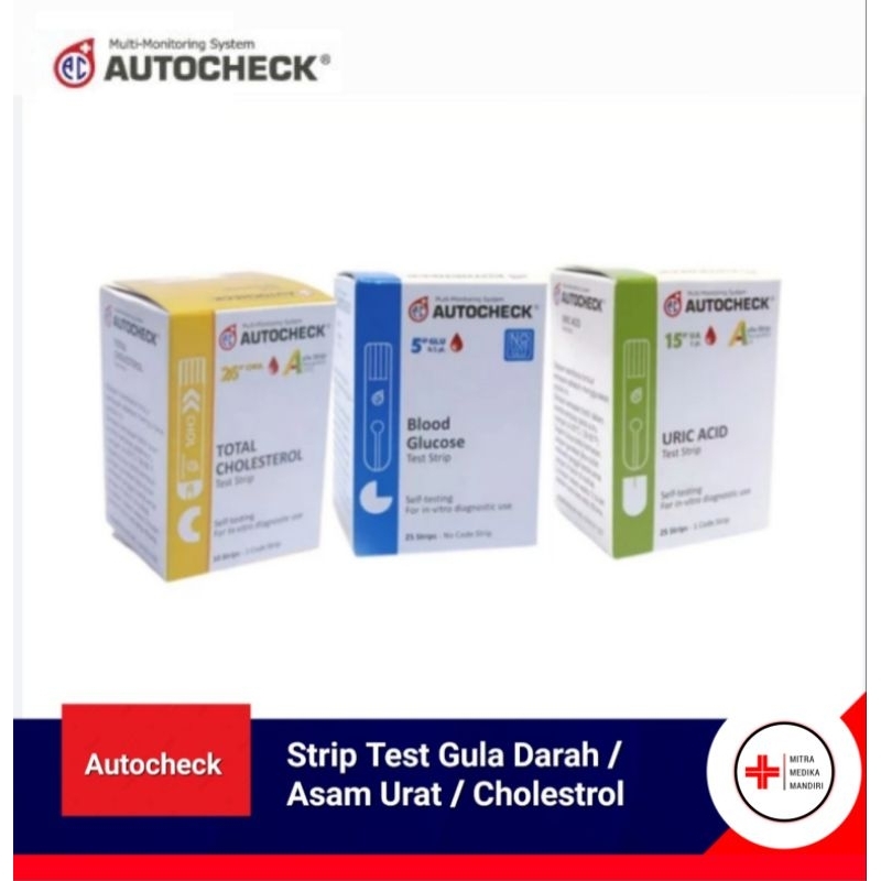 Jual Autocheck Strip Gula Darah/Asam Urat/Cholestrol | Shopee Indonesia