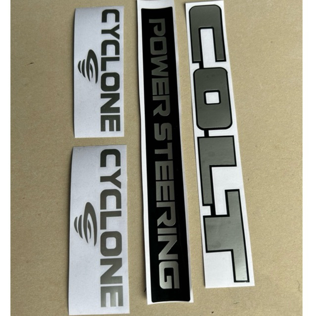 Jual stiker sticker kabin L300 colt Cyclone power steering cutting 1 ...