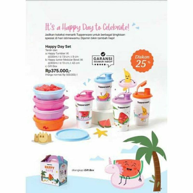 Jual Bekal makan minum anak Tupperware Happy Day Fun Tumbler Junior ...
