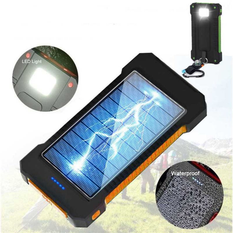 Jual POWERBANK SOLAR POWER BANK TENAGA MATAHARI LED LIGHT USB KAPASITAS