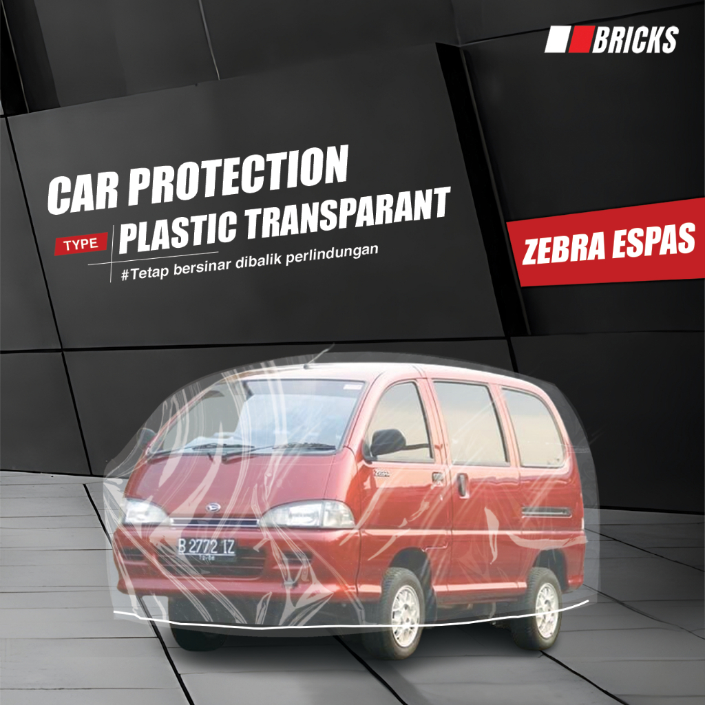 Plastik Cover Zebra Espass Waterproof Penutup Mobil tebal 80 Micron -BRICKS