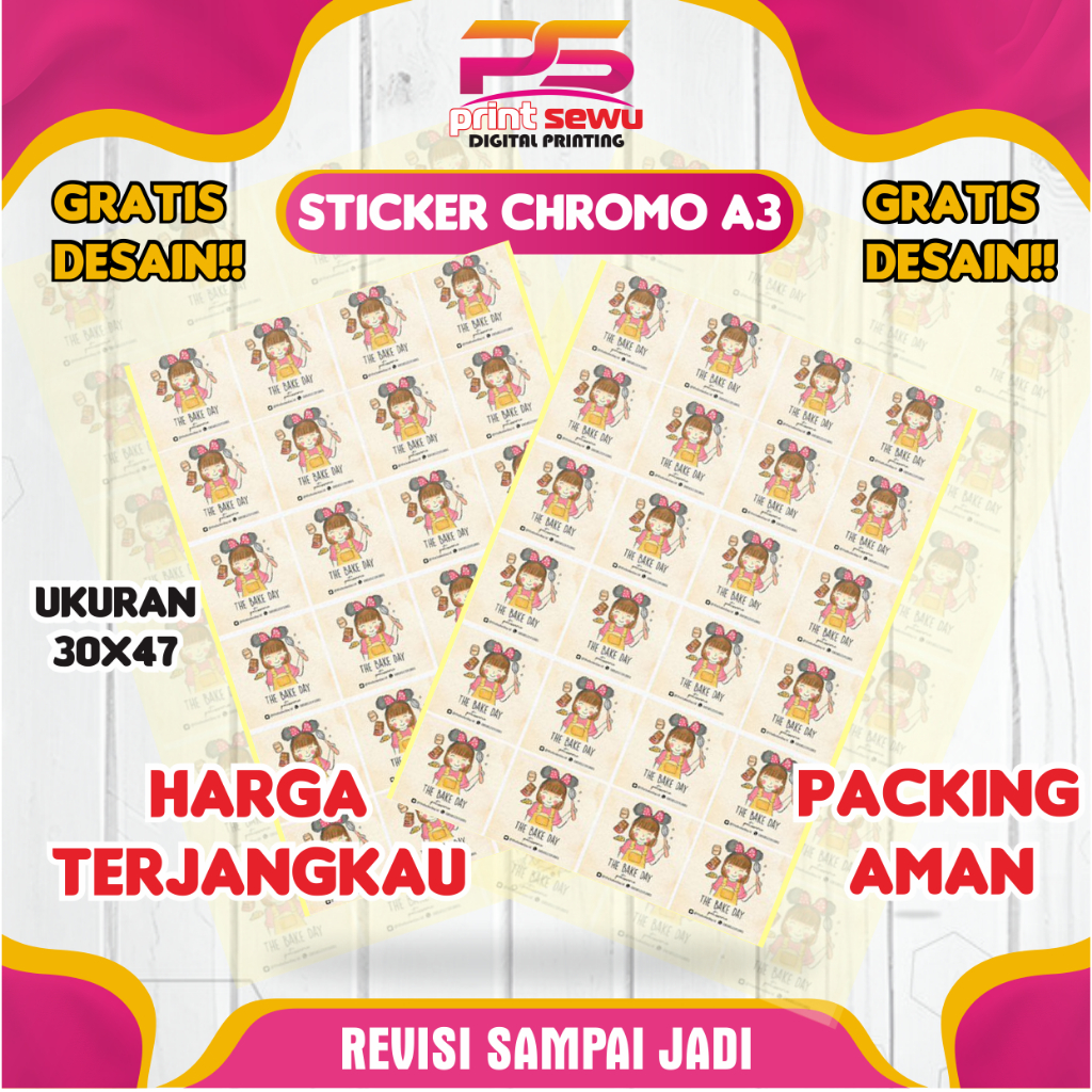 Jual CETAK STICKER CHROMO MURAH BISA REQUEST DESAIN | DESAIN STICKER ...