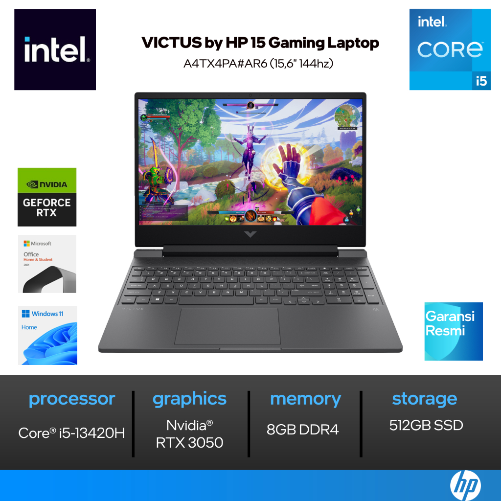 Jual HP Victus 15-fa1788TX [Intel Core i5-13420H / NVIDIA GeForce RTX ...
