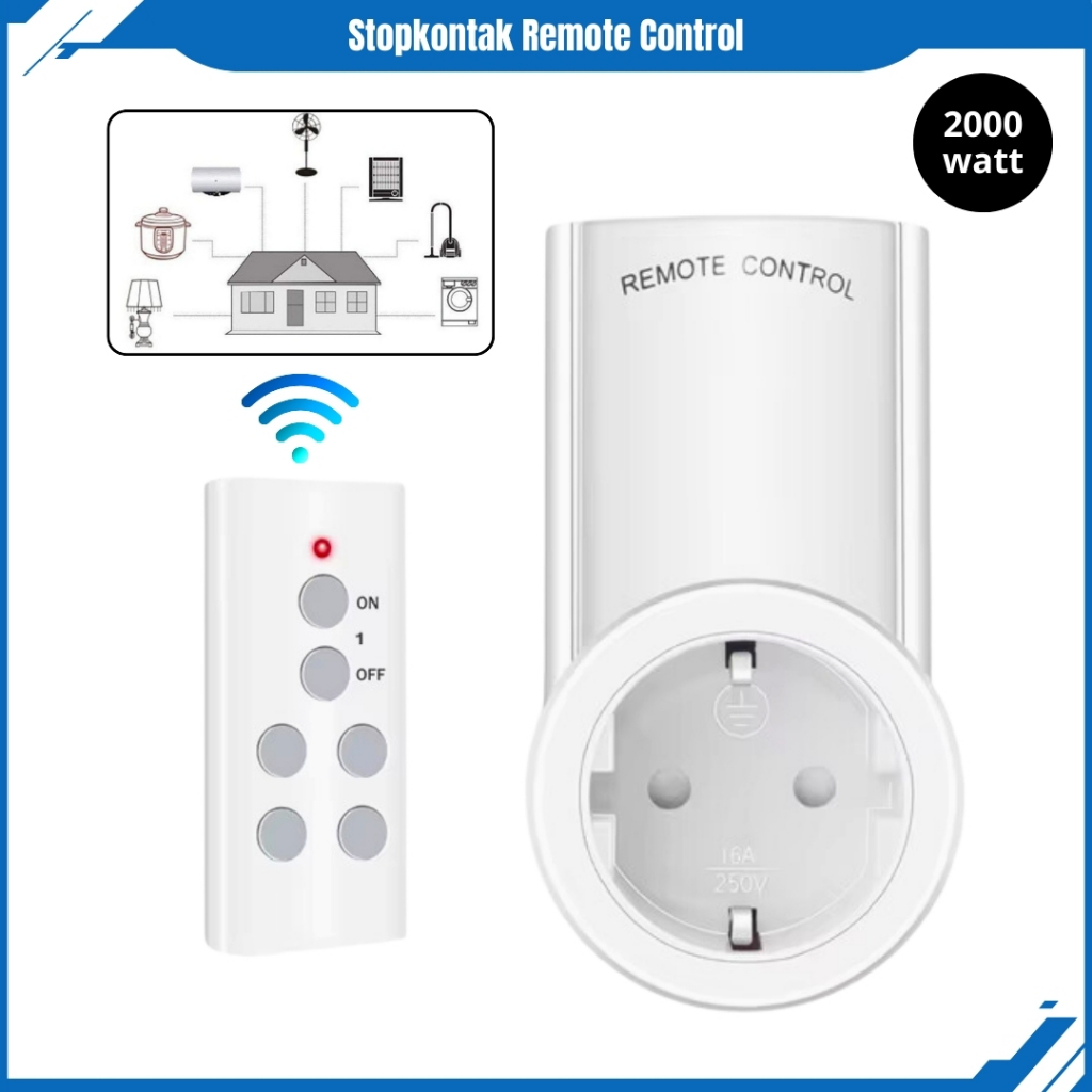 Jual Steker Listrik Remote Stop Kontak Remot Control ON OFF Colokan ...