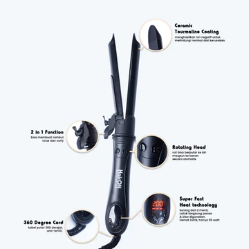 Catok Rambut HairON Revolution Automatic Curler Ceramic Tourmaline Coating
