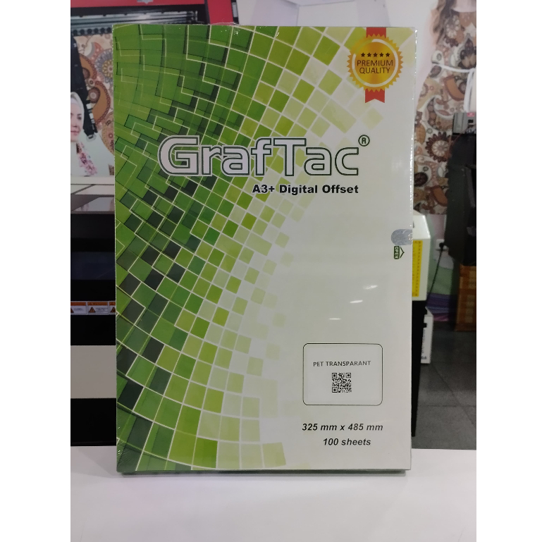 Jual Graftac Sticker Vinyl A3+ Pet Transparant 100 Lembar Bahan Stiker ...
