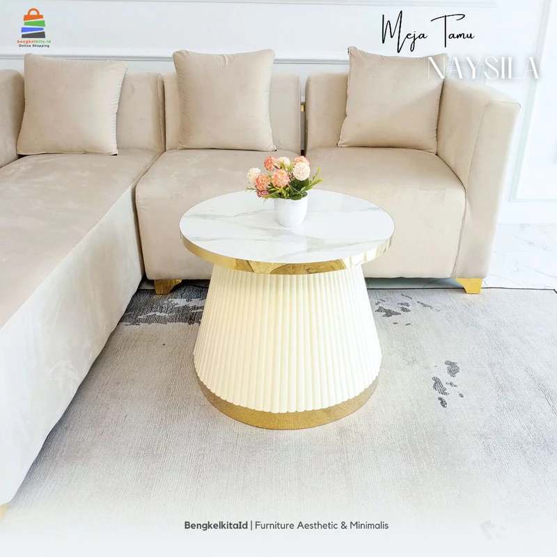 Meja Tamu Minimalis Naysila | Meja Sofa Modern | Meja Ruang Tamu Minimalis| Meja Aesthetic Ruang Tamu
