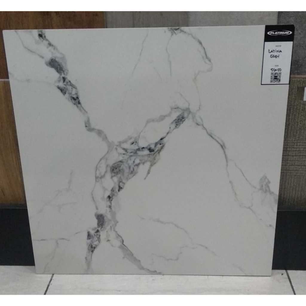 Jual Platinum Ceramics - 50X50 - Latina Grey Rec - Glossy - Keramik ...