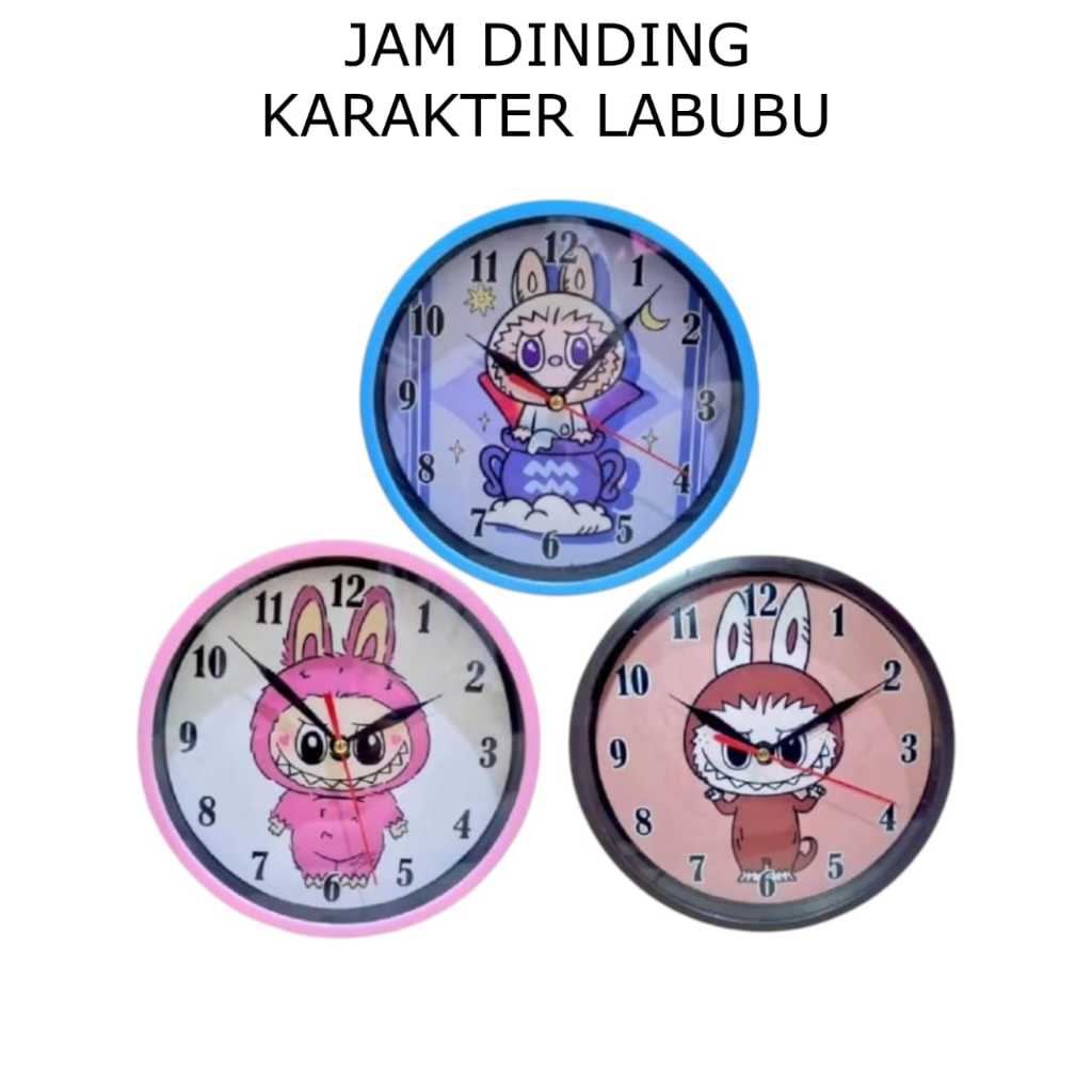 Jual Jam Dinding dan Meja Kartun LABUBU Minimalis LABUBU Ukuran 18cm ...