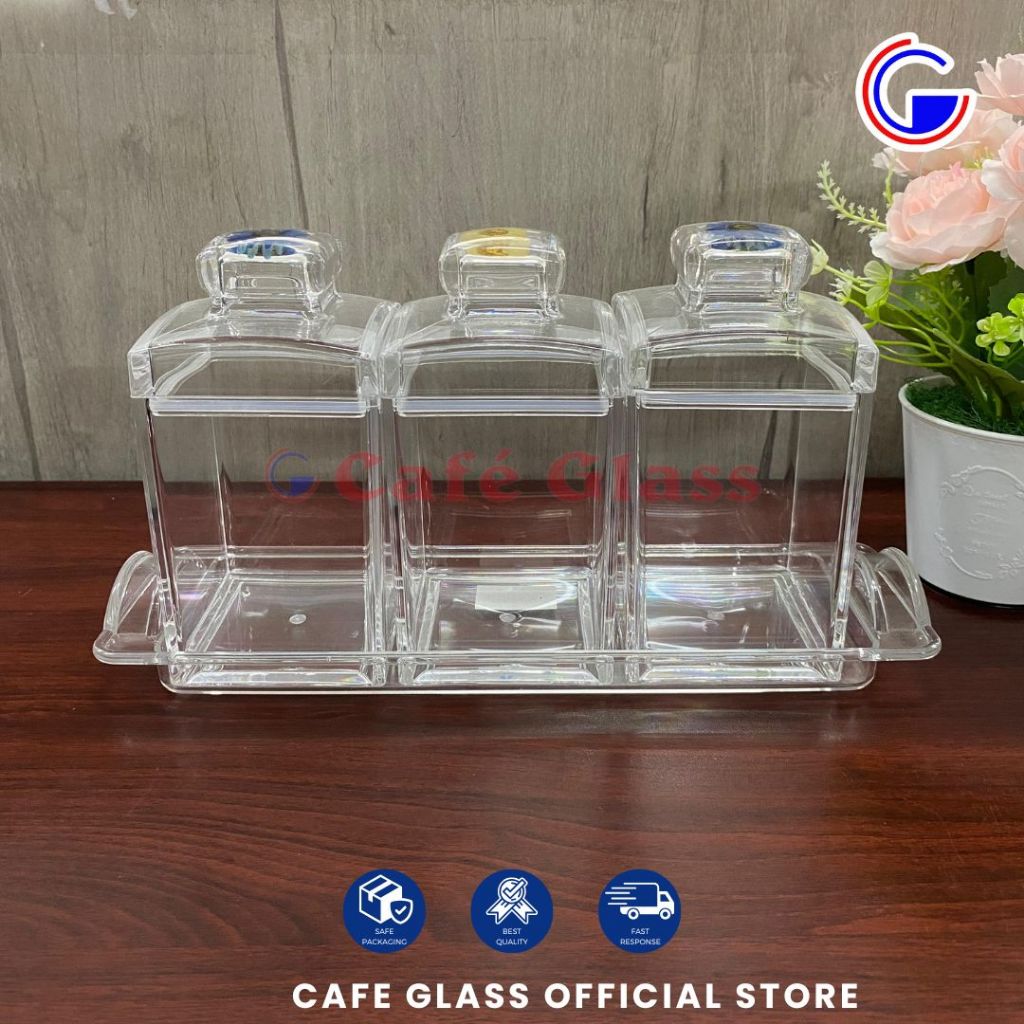 Toples Kue Akrilik - Toples Kue Bunga Resin - Toples Kue Aesthetic - Vrj-266