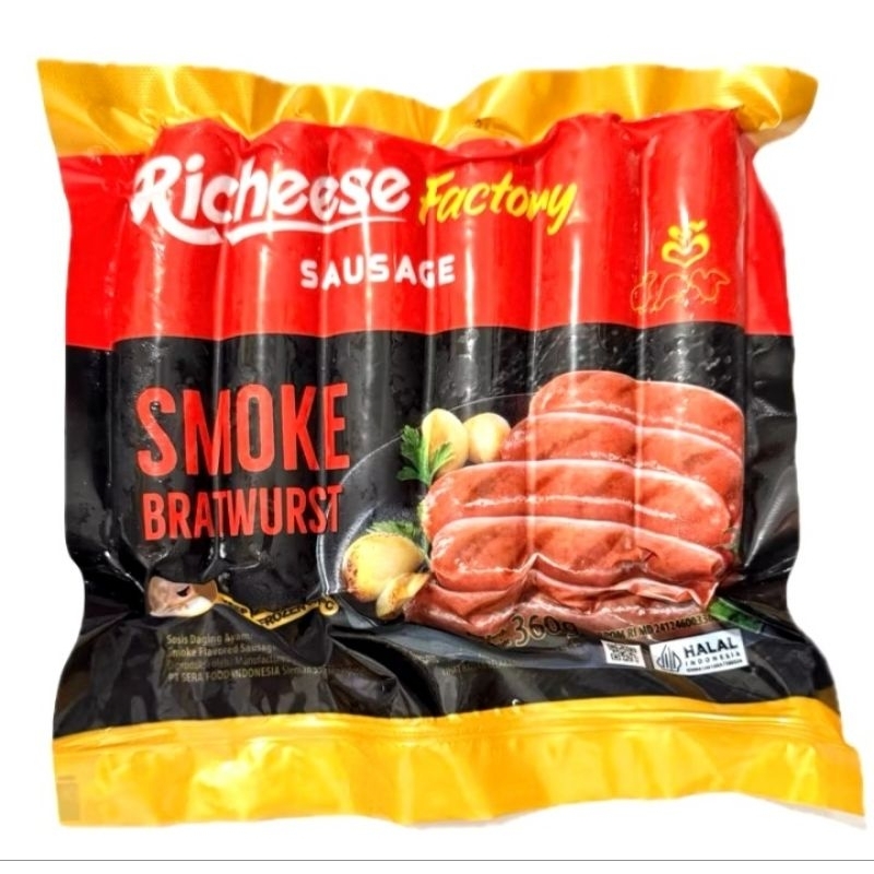 Jual Richeese Factory Sosis Ayam Smoked Bratwurts / Sosis Bakar | Berat ...
