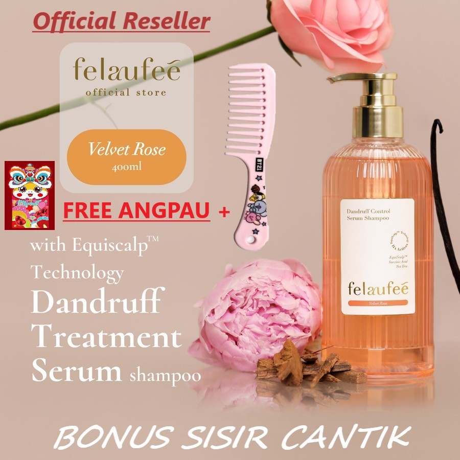 Jual FELAUFEE - Dandruff Treatment Serum Shampoo - Velvet Rose | Anti ...