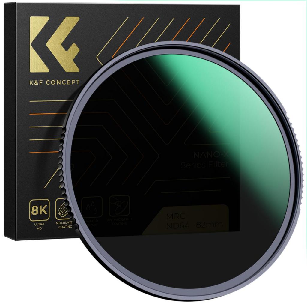 Newks ND64 Filter 72 Mm – 6-Stop Neutral Density Filter, 30-fach Beschichtet, Für Langzeitbelichtung