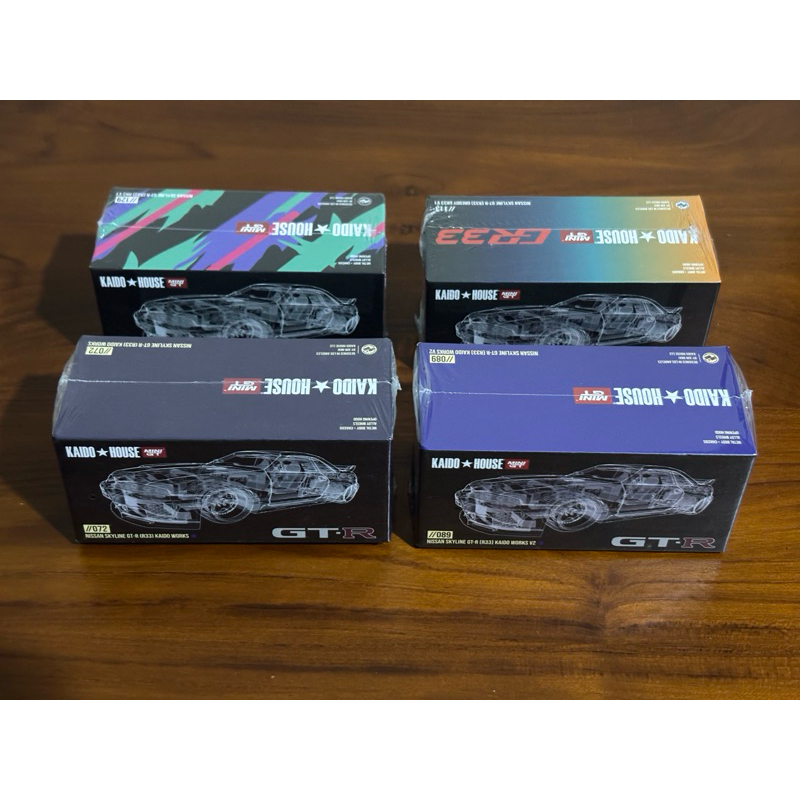 Kaido House X Mini GT 1:64 Nissan Skyline GT-R R33 HKS V1 KHMG129 – Limited Edition, Nuovo