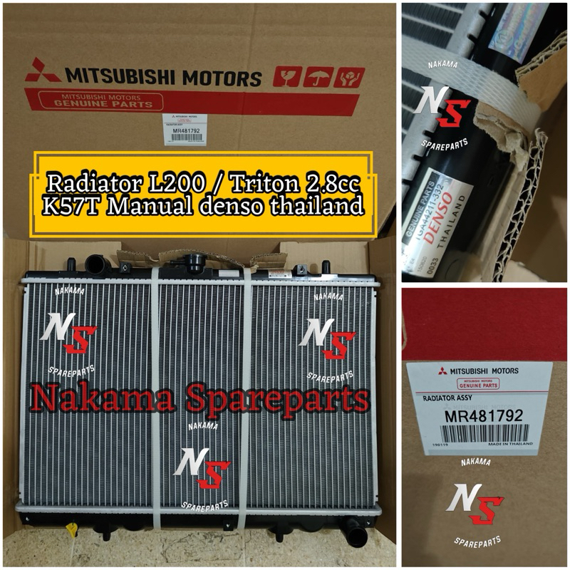 Jual Radiator Assy Mitsubishi L200 / Triton 2.8cc K57T Manual Denso ...