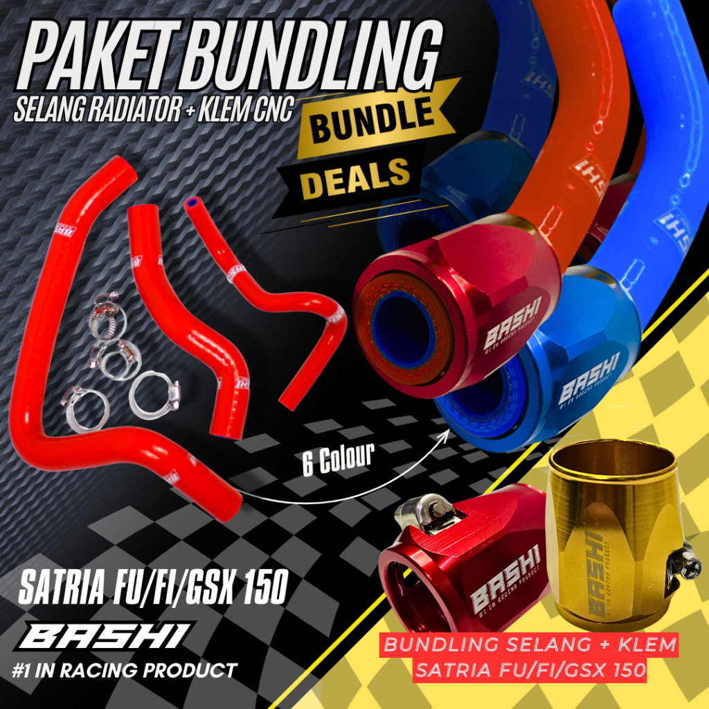 Jual Bashi Paket Selang Radiator Coolant Hose Include Klem CNC Suzuki ...