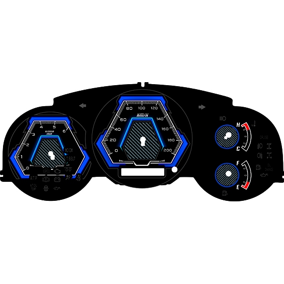 Jual Custom Speedometer Mobilo Innova GT Series Blue | Shopee Indonesia