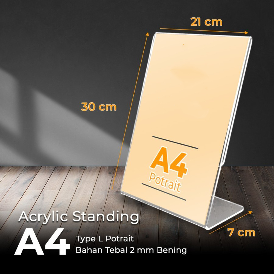 Jual Akrilik / Acrylic Tempat Brosur / Stand Kode QR / Tent Card ...