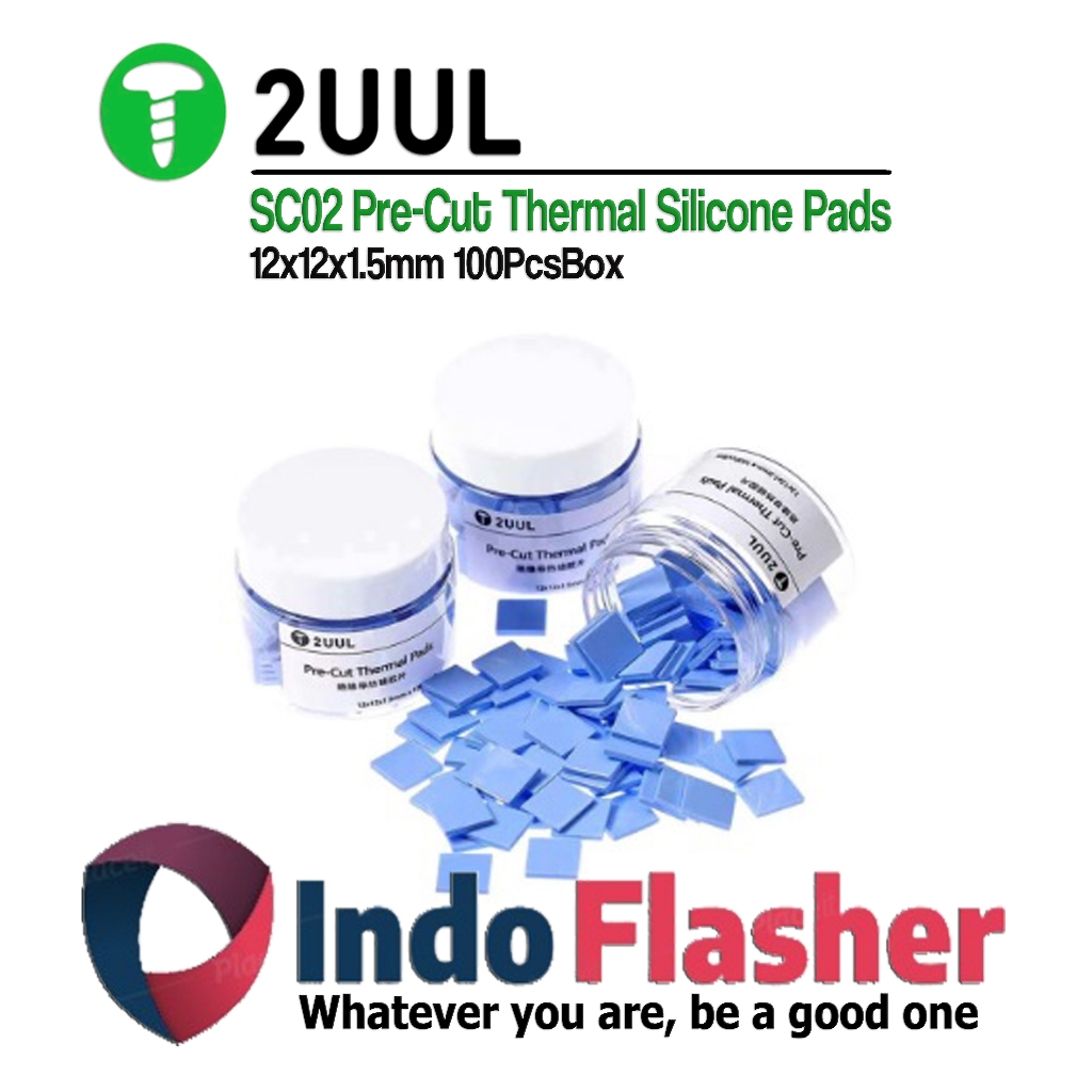 Jual 2UUL SC02 Pre-Cut Thermal Pads 12x12x1.5mm 100pcs/box Busa Anti ...