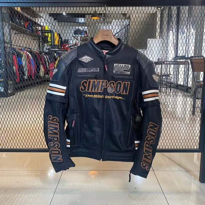 バイクウェア・装備 SIMPSON The Winning Edge 希少 SIMPSON THE WINNING EDGE バイクジャケット - メルカリ