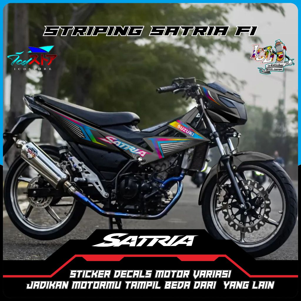 Jual Sticker Satria New Fi Facelift Motif Rainbow Grafis Full ...