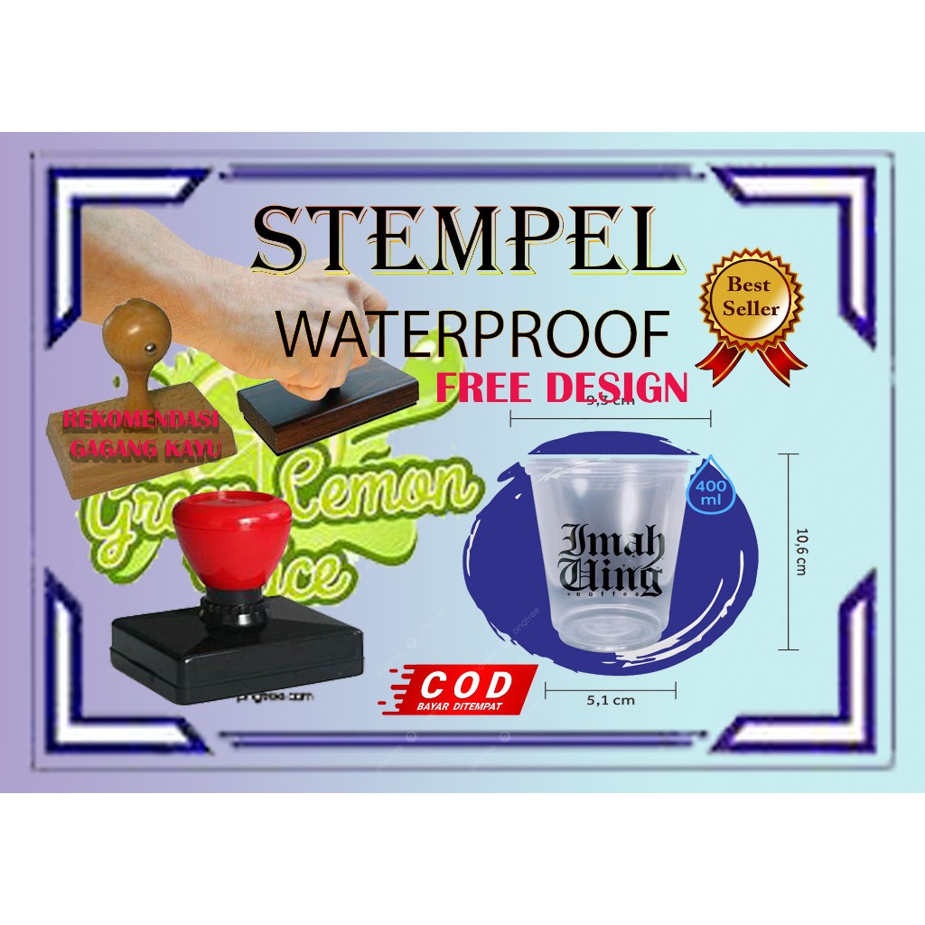 Jual Stempel cup / plastik / paper / kardus/ kaca/ kayu/ besi/ mika ...