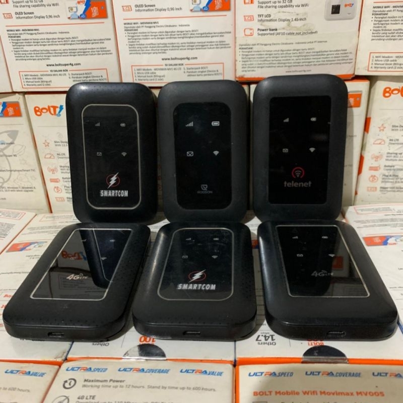 Modem Wifi 4G LTE Smartcom Jio Unlock Alloprator 4G LTE B1'B3'B5'B40 Mifi Bypass No - Batre