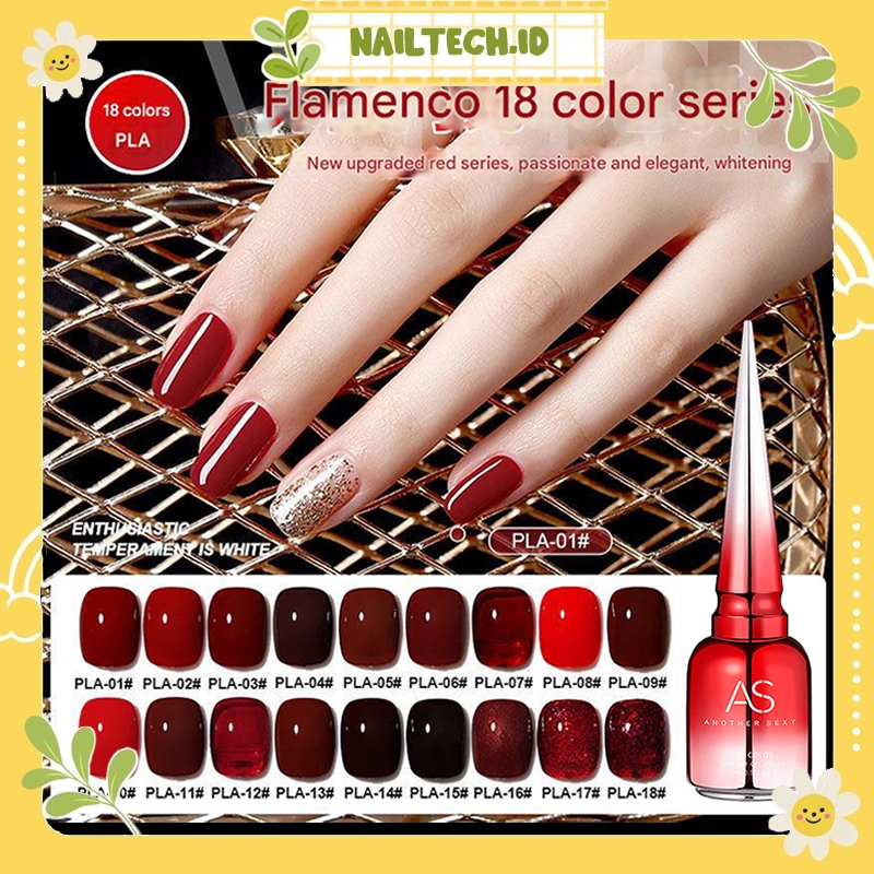Jual AS Nail Polish Red / Merah / Maroon PLA Series Another Sexy KUTEK ...