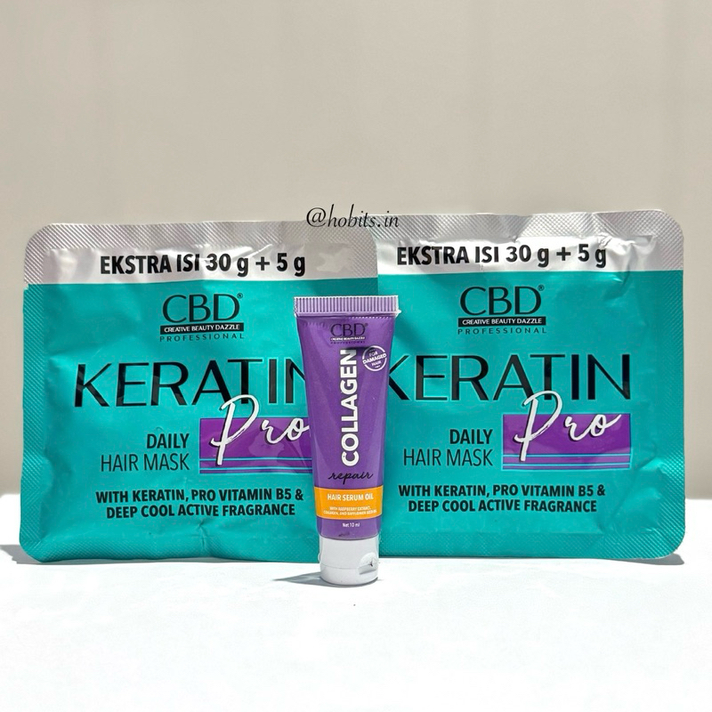 Jual (2 SACHET) CBD Keratin Pro Hair Mask 30gr+5gr ( EXTRAFILL )/masker ...