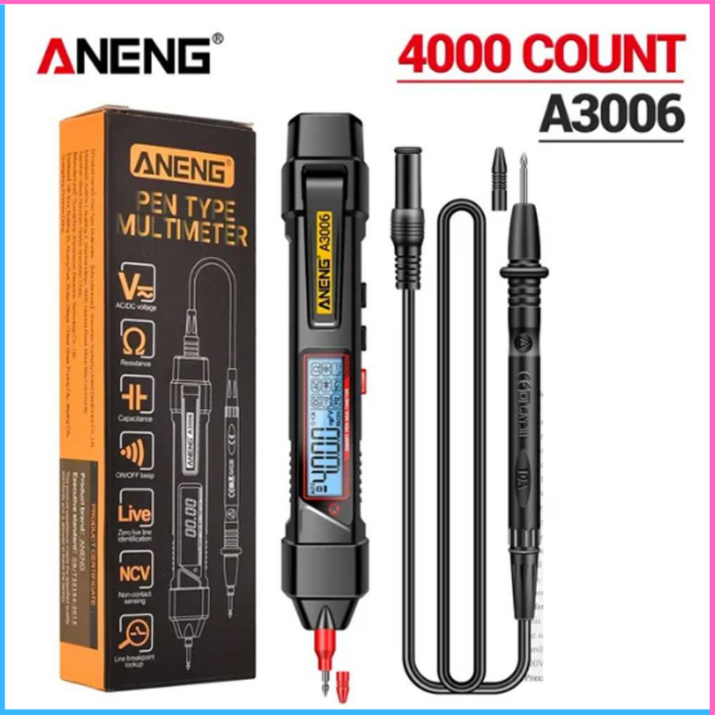 Jual ANENG Digital Multimeter Tespen 2in1 Tester AC Voltage 4000 Count ...