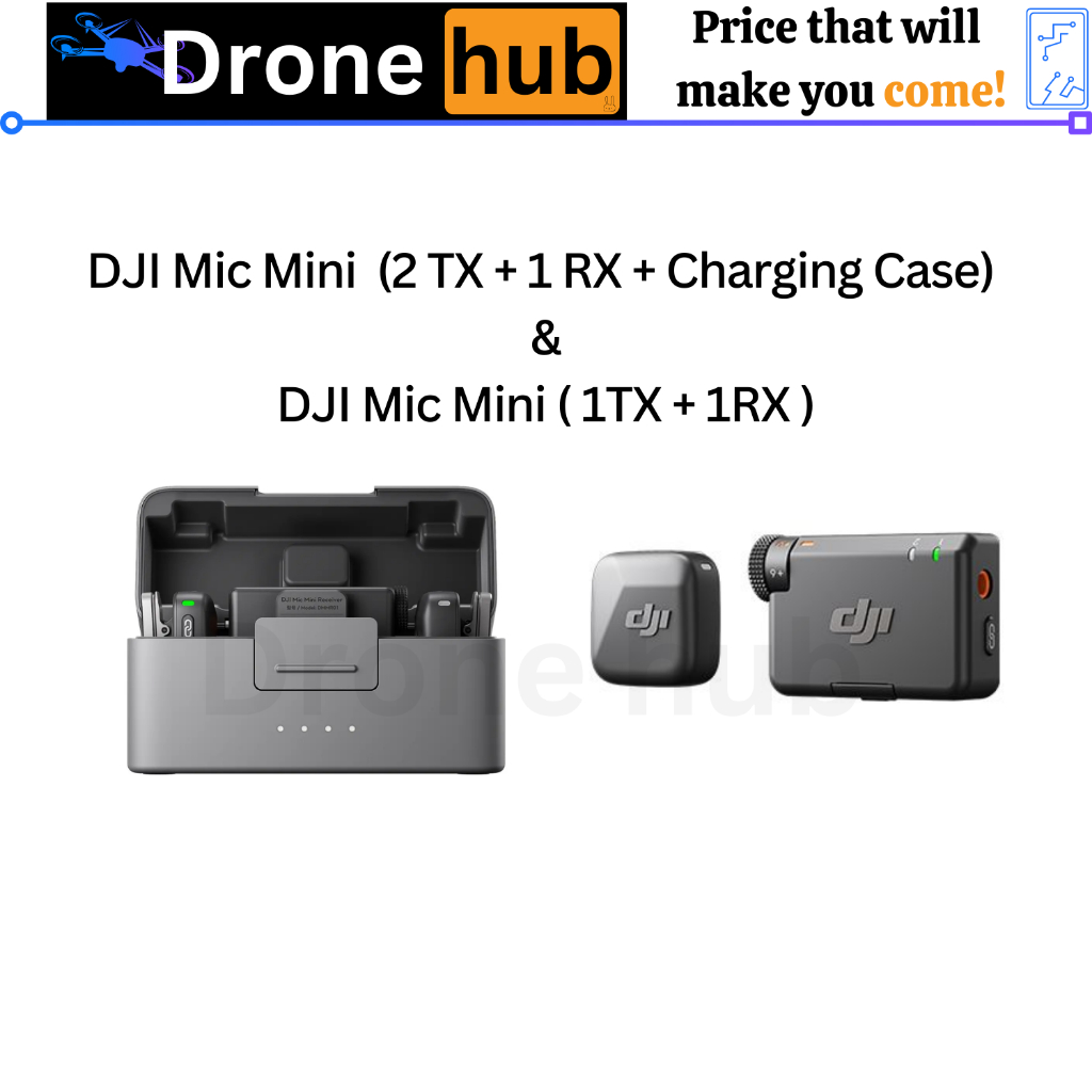 DJI 味わい深 Mic Mini（1TX黒 + 1TX白 + 1RX + 充電ケース）